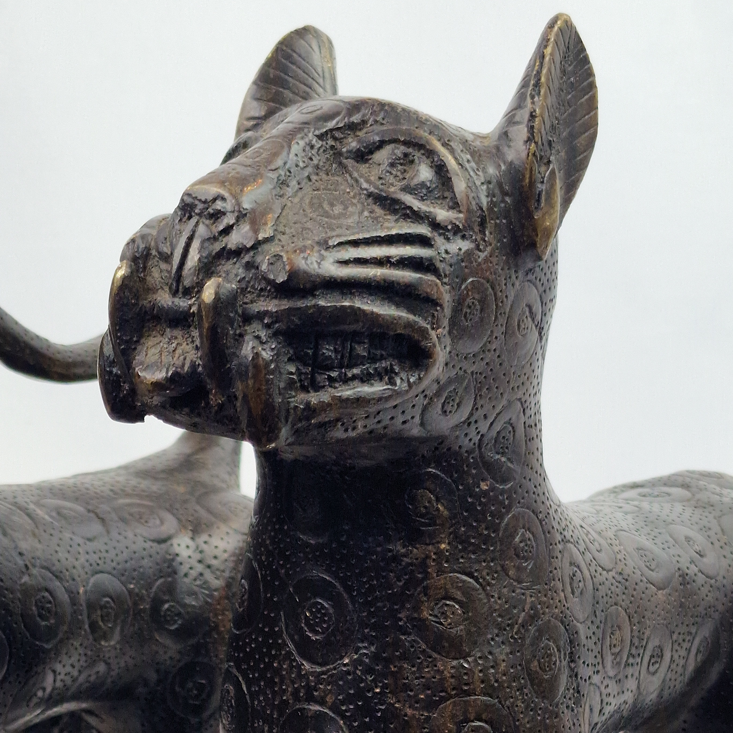 Benin Bronze Cat Pair replica