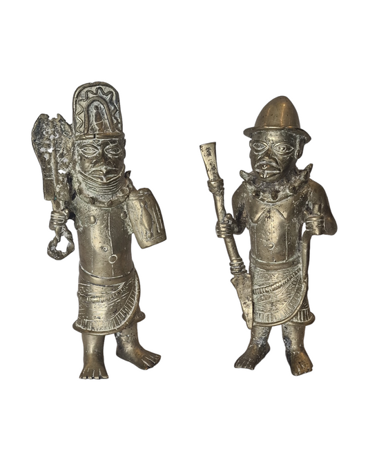 Brass warrior pair